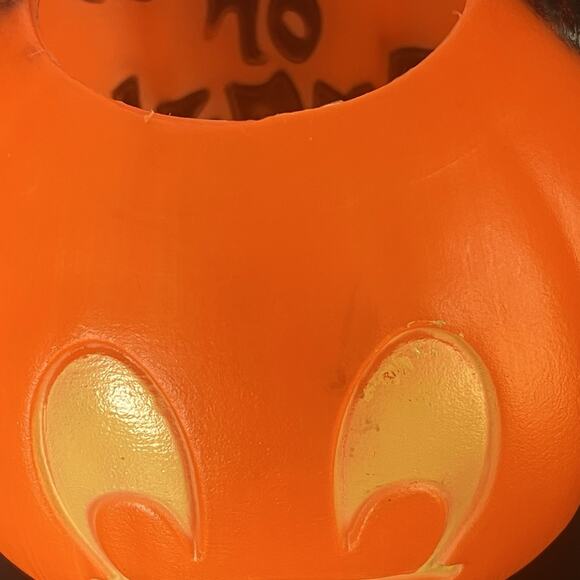 Disney MICKEY MOUSE HALLOWEEN PUMPKIN Blow Mold Trick or Treat Candy Bucket Pail - Picture 4 of 8